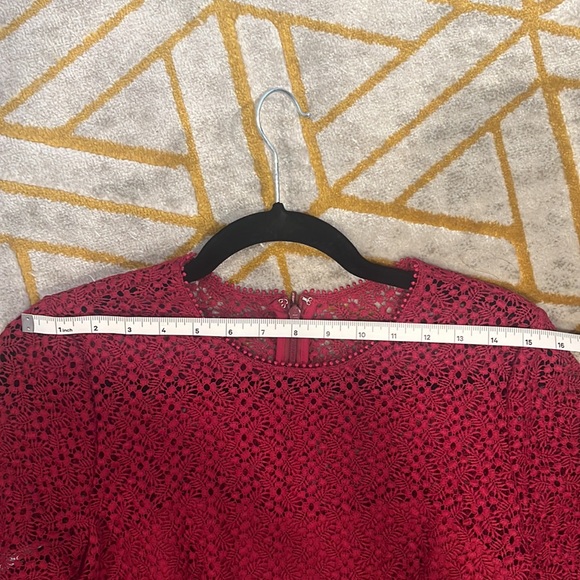 ML MONIQUE LHUILLIER KARINA LACE MIDI DRESS - Picture 9 of 10